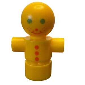 Tinkertoy Yellow Man Figure Building Part Vintage Stick Person